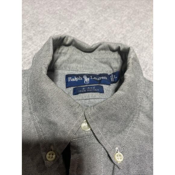 Ralph Lauren Shirt Mens Large Grey Blake Flesh Pony Preppy Classic Vintage - Picture 5 of 9